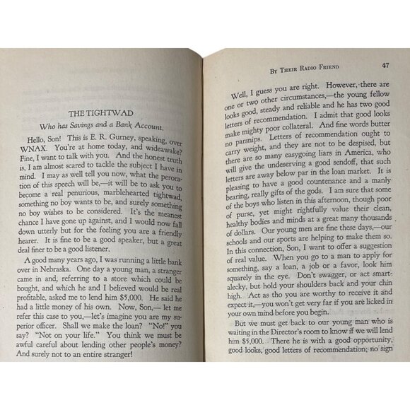 Vintage 1929 Book "Messages To Boys" Radio Friend By E.R. Gurney Morality HC Vtg - Picture 11 of 16